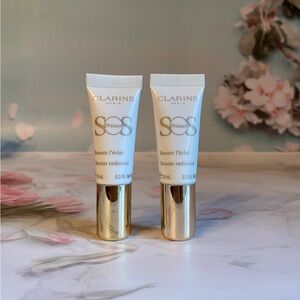 2x Clarins SOS Primer 00 Universal Light Boosts Radiance 10ml/0.3oz Each, NWOB
